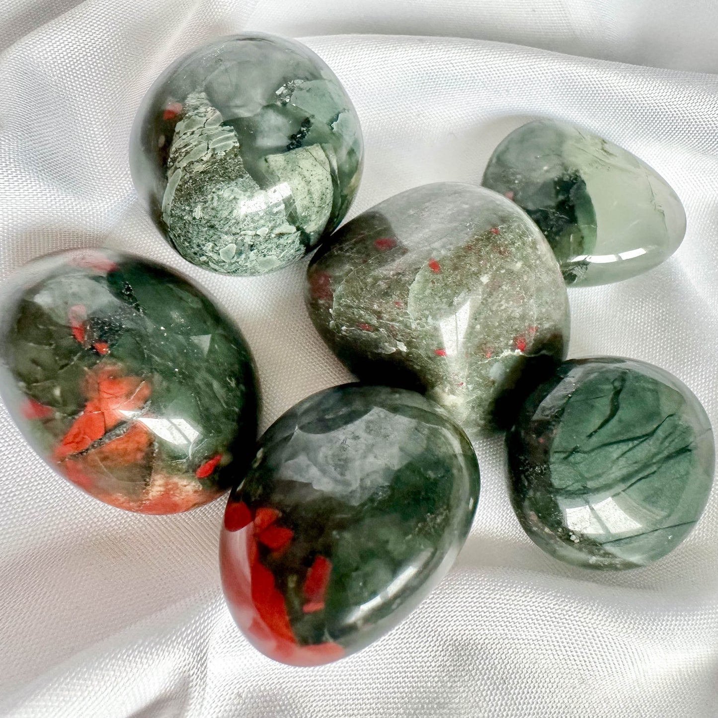 African Blood Stone - Tumble Stone for Grounding & Protection - Crystal Qi