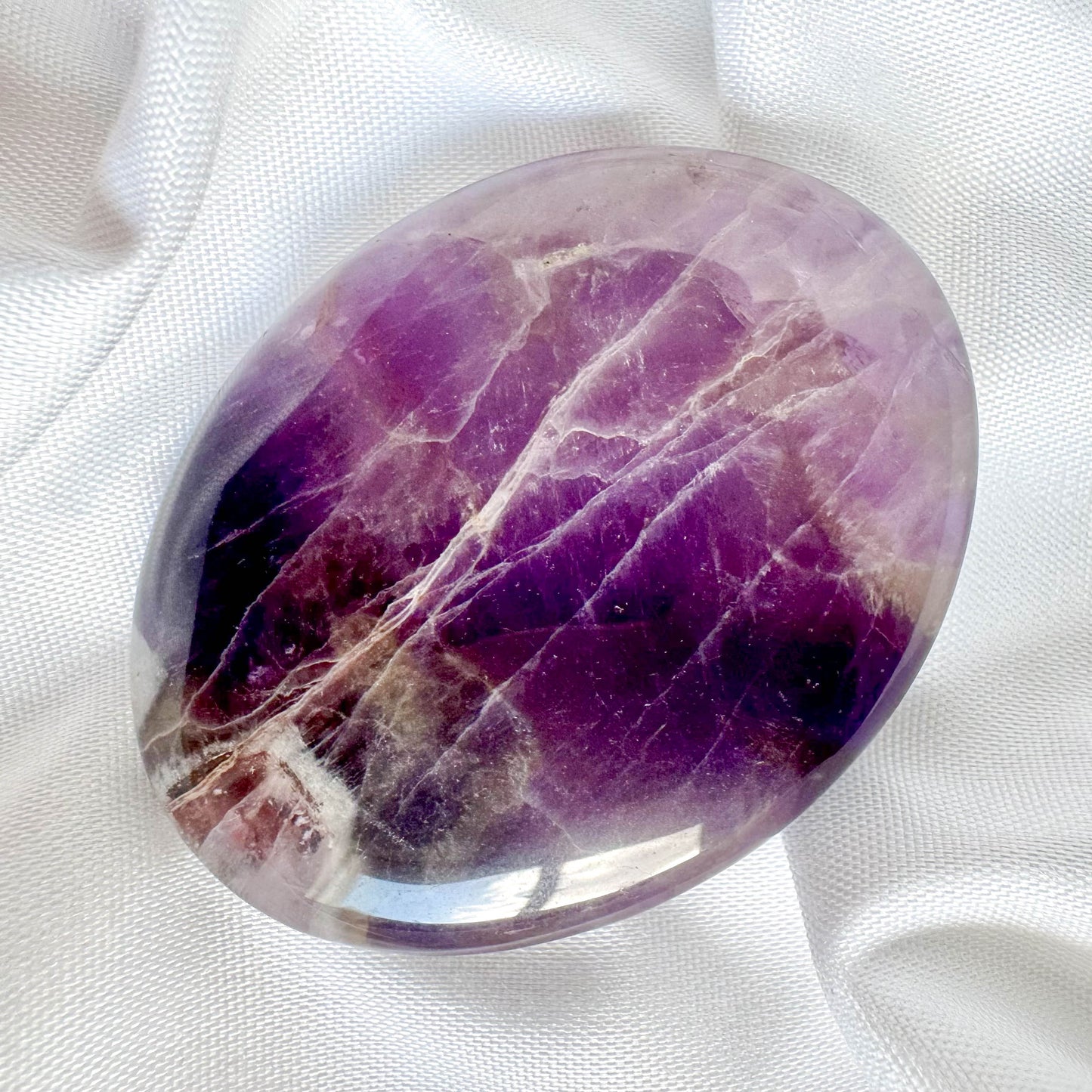 Amethyst - Worry Stone for Anxiety & Calm - Crystal Qi