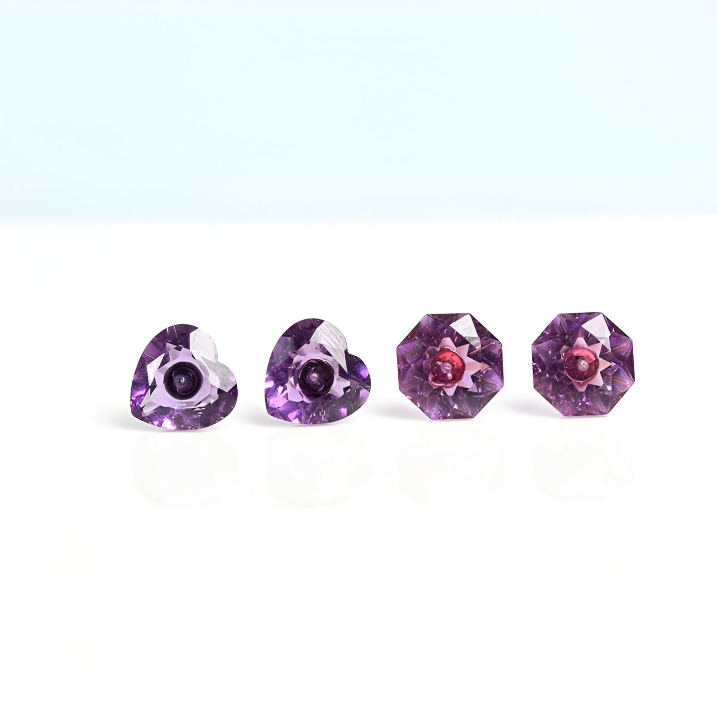 Amethyst Stud Earring