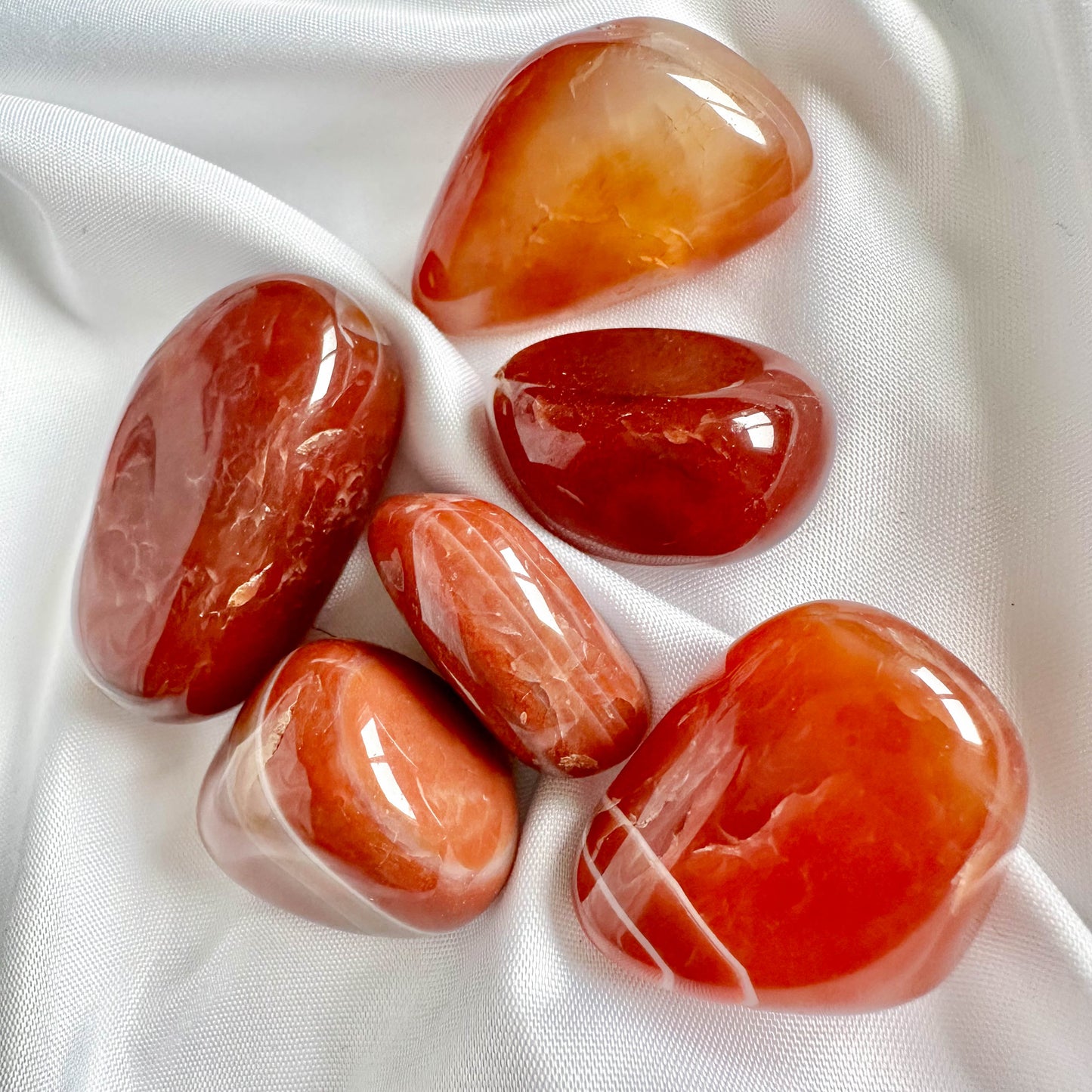 Carnelian - Tumble Stone for Strength & Courage - Crystal Qi