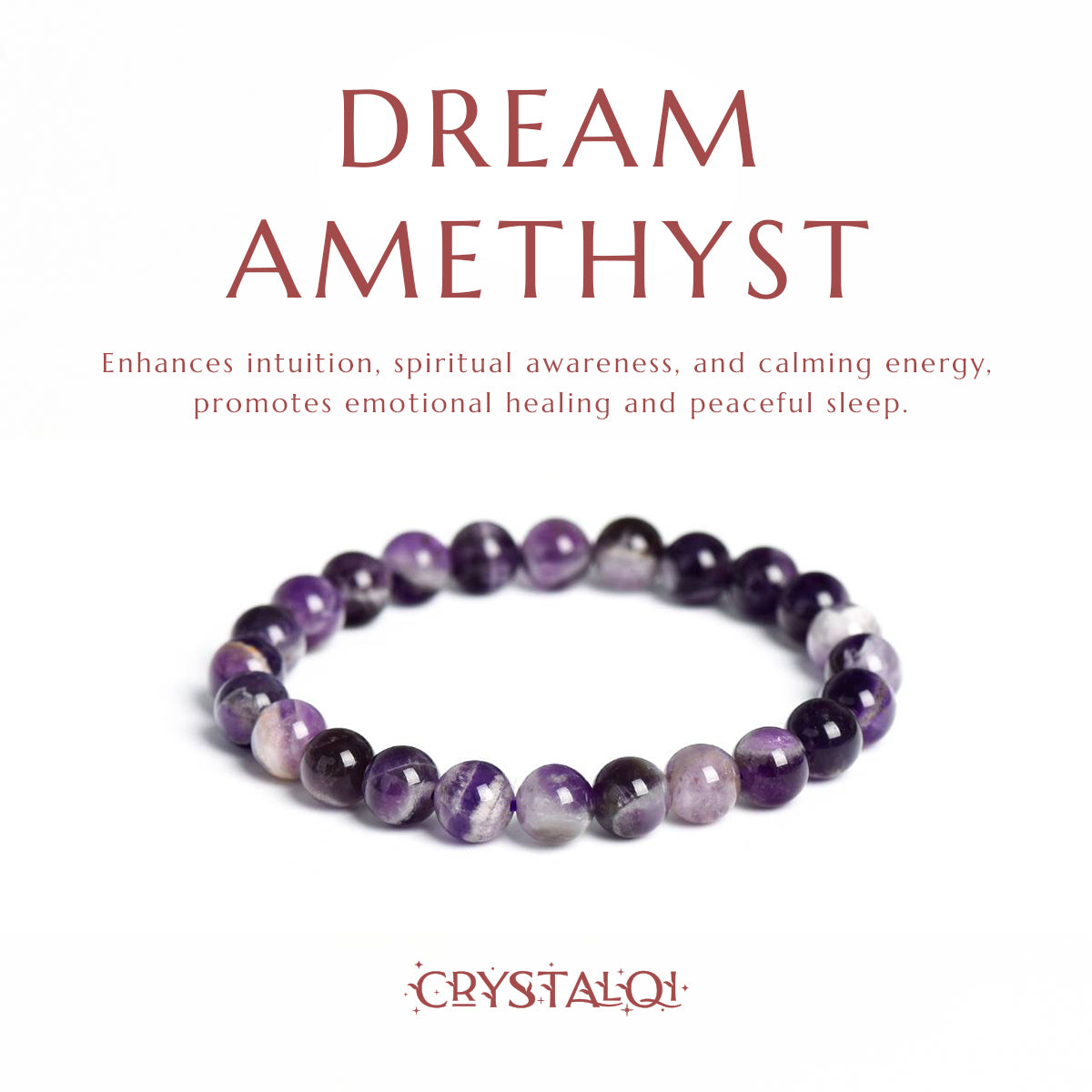 Dream Amethyst Bracelet - Womens Healing Crystal Bracelets UK - Crystal Qi