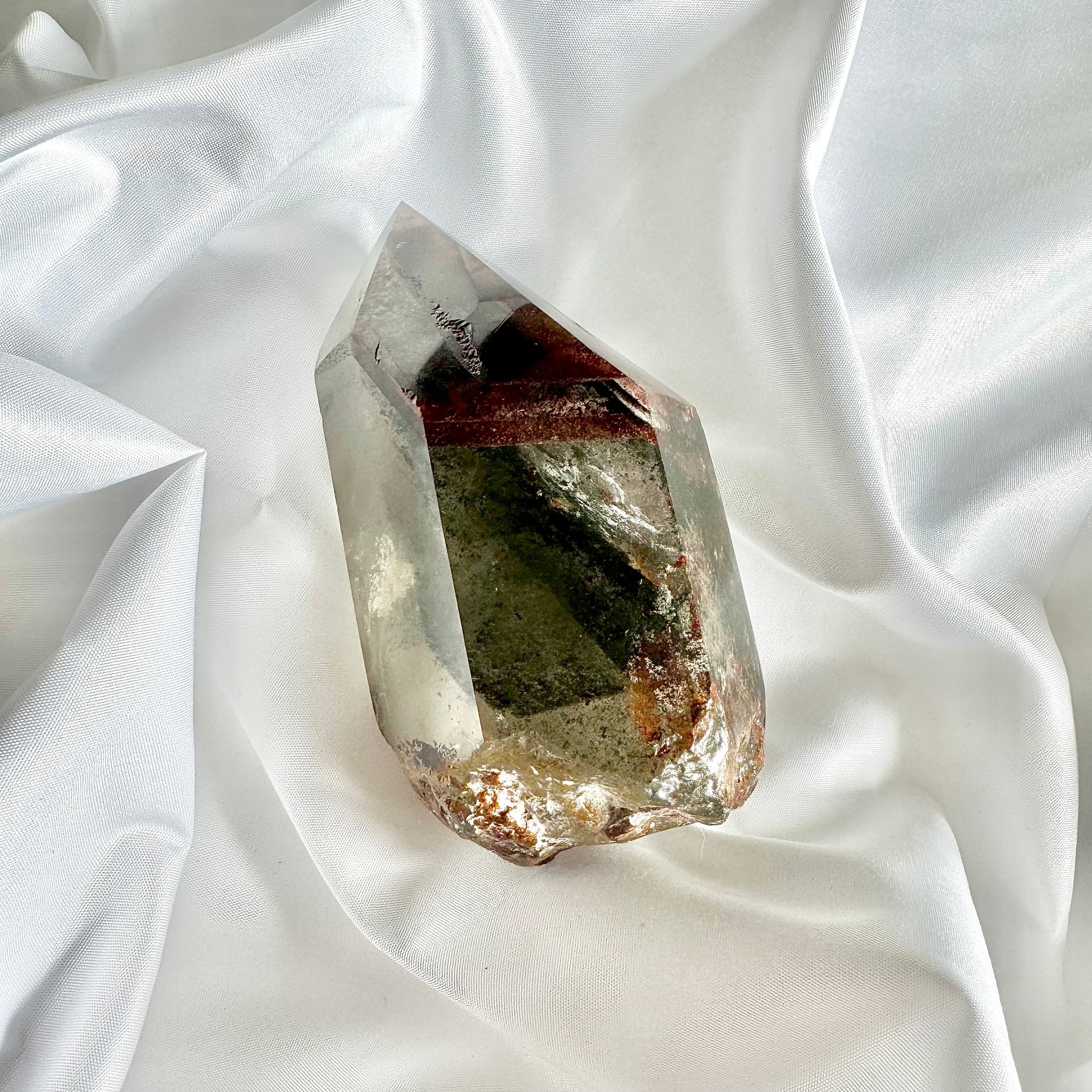 Green Phantom Quartz for Healing & Amplification- Obelisk - Type 1 - Crystal Qi
