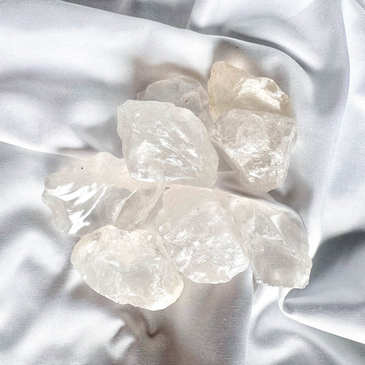 Ice Quartz, also known as Clear Quartz, amplifies energy and thought, and the effect of other crystals.