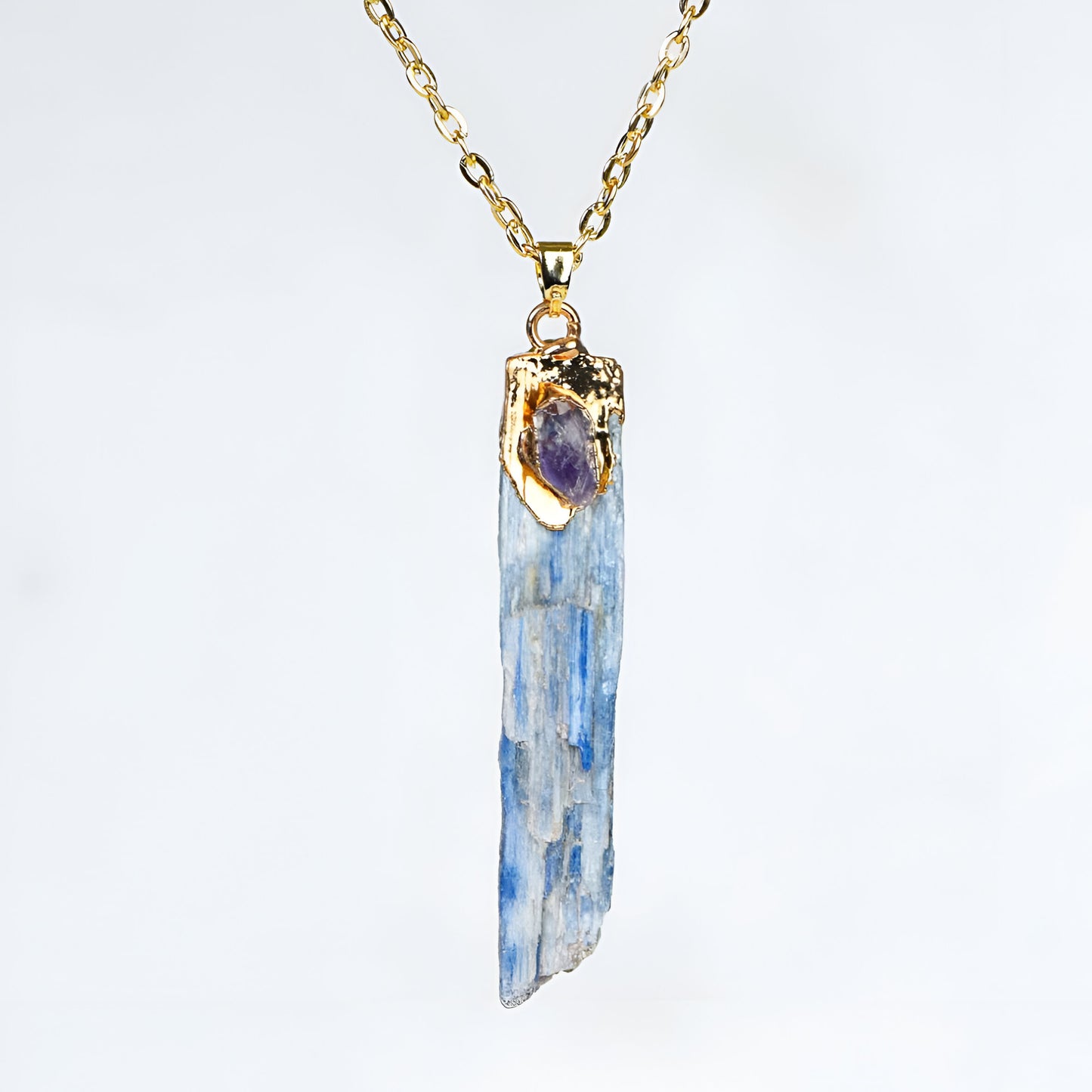 Experience Harmony and Spiritual Growth with Our Kyanite Necklace at Crystal Qi