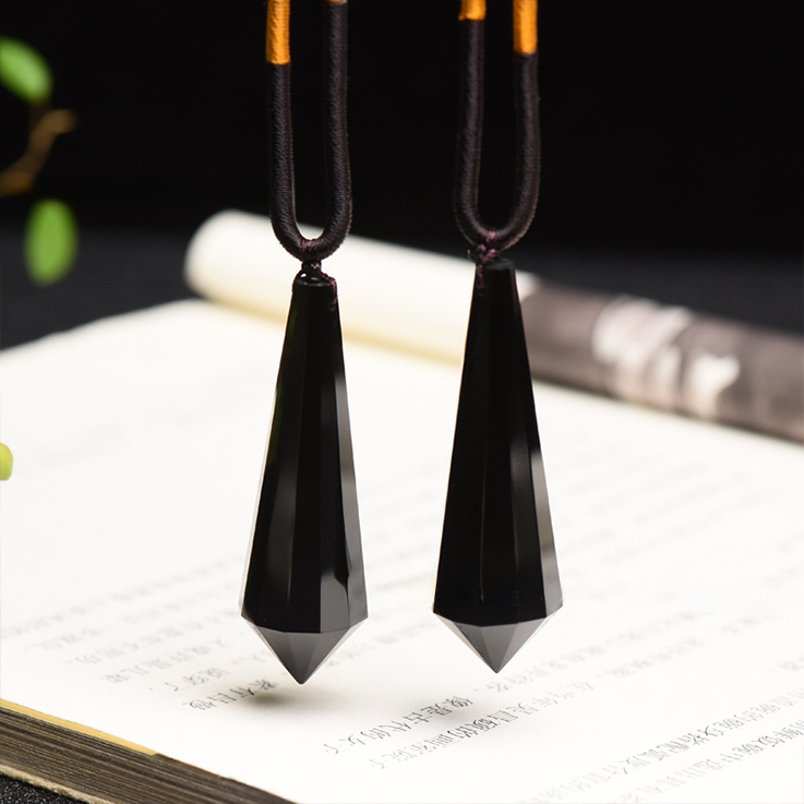 Harness Protection and Grounding with Our Obsidian Vogel Wand Necklace - Crystal Qi