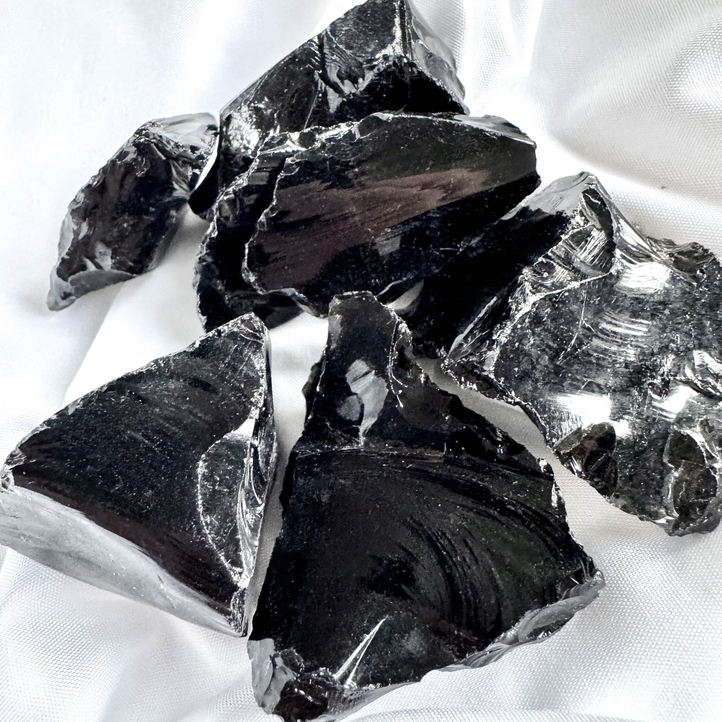 Obsidian - Raw Crystal for Grounding & Protection - Crystal Qi