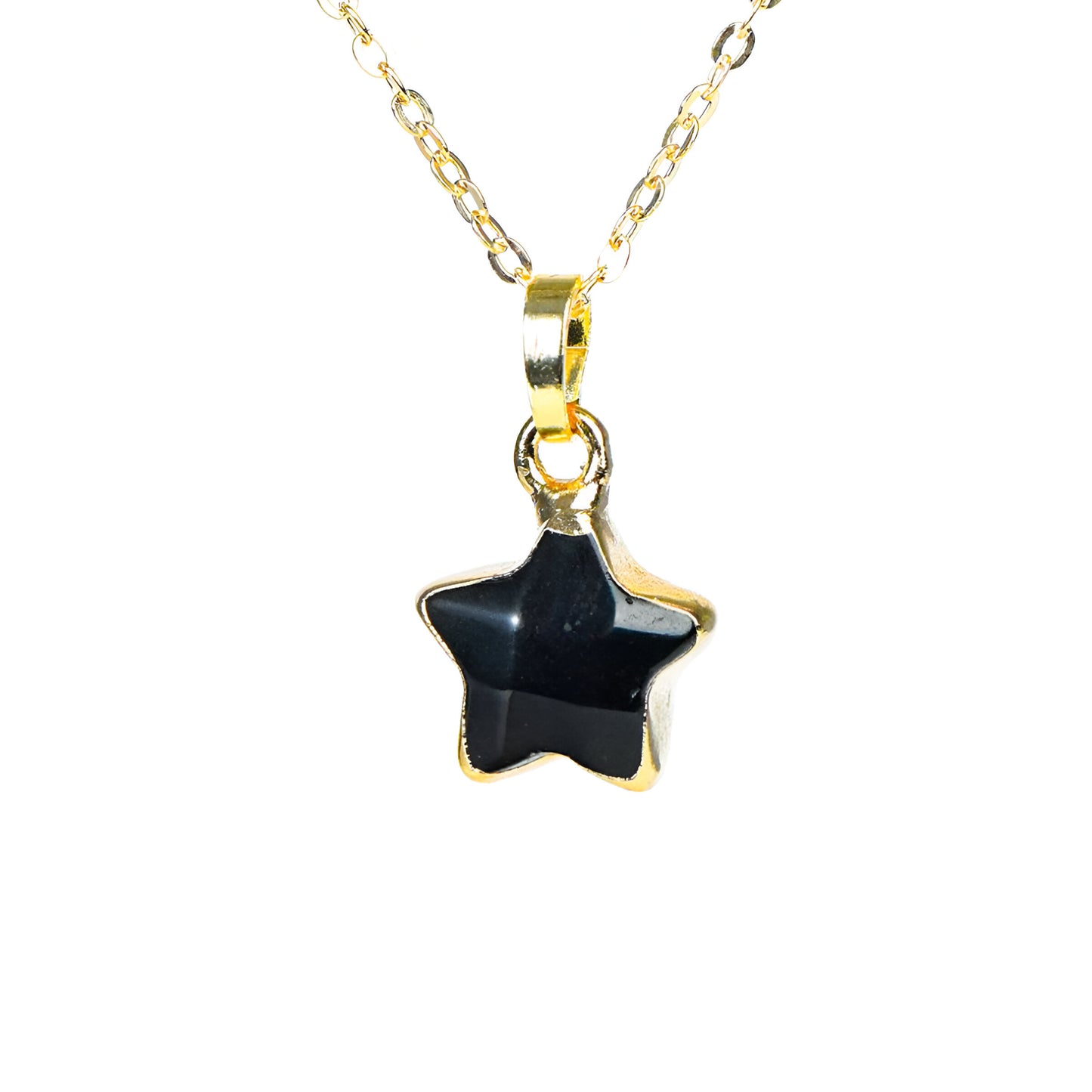 Embrace Protection and Guidance with Our Obsidian Star Necklace - Crystal Qi