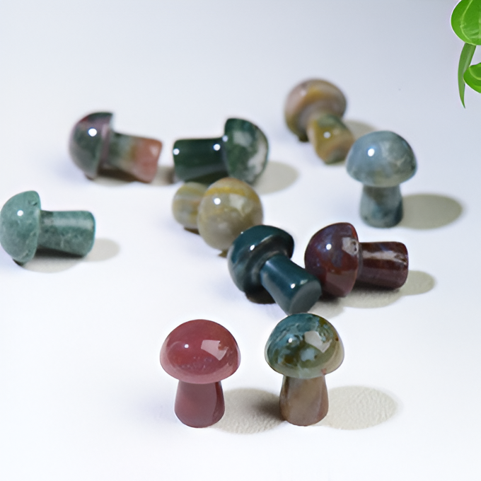 Ocean Jasper - Mushroom - Crystal for Love & Emotional Healing - Crystal Qi