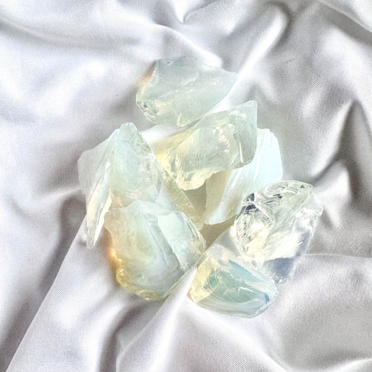 Opalite is a subtle yet highly energetic stone. It improves communication on all levels, especially the spiritual.