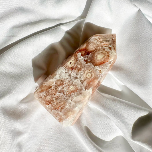 Pink Amethyst & Flower Agate - Druzy Tower - Type 3