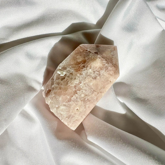 Pink Amethyst & Flower Agate - Druzy Tower - Type 5