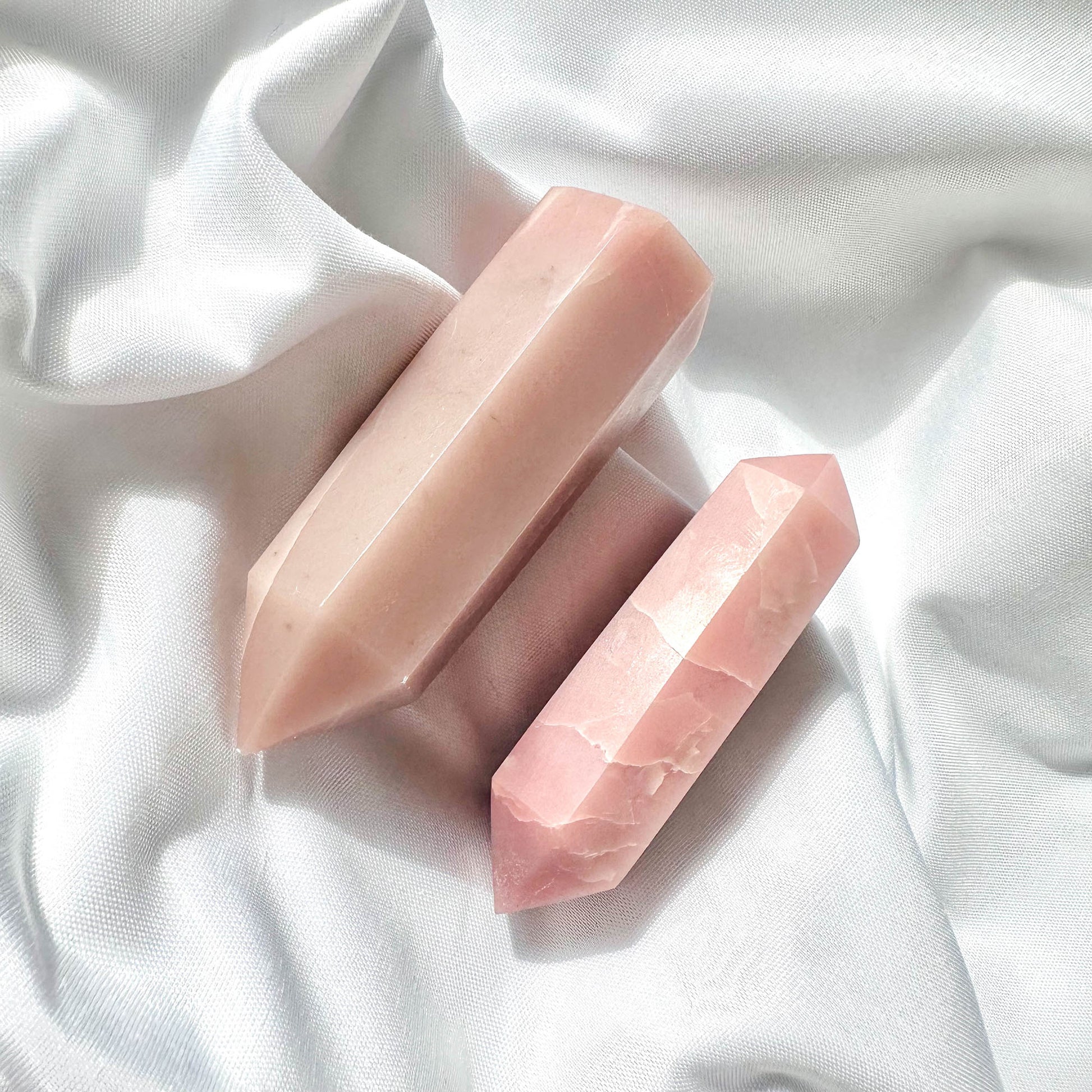 Pink Opalite - Tower - Crystal for Love - Crystal Qi