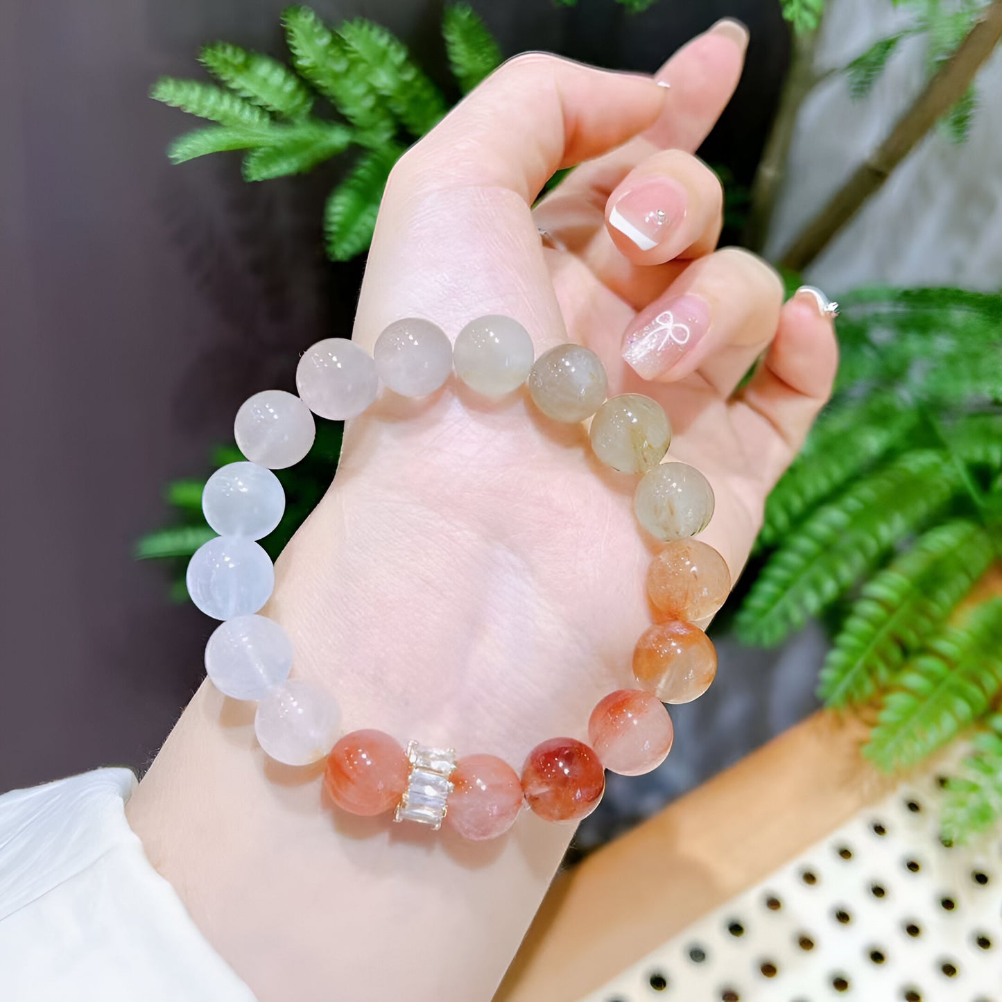 Elevate Your Energy with Our Rabbit Hair Rutilated Quartz Bracelet - Crystal Qi