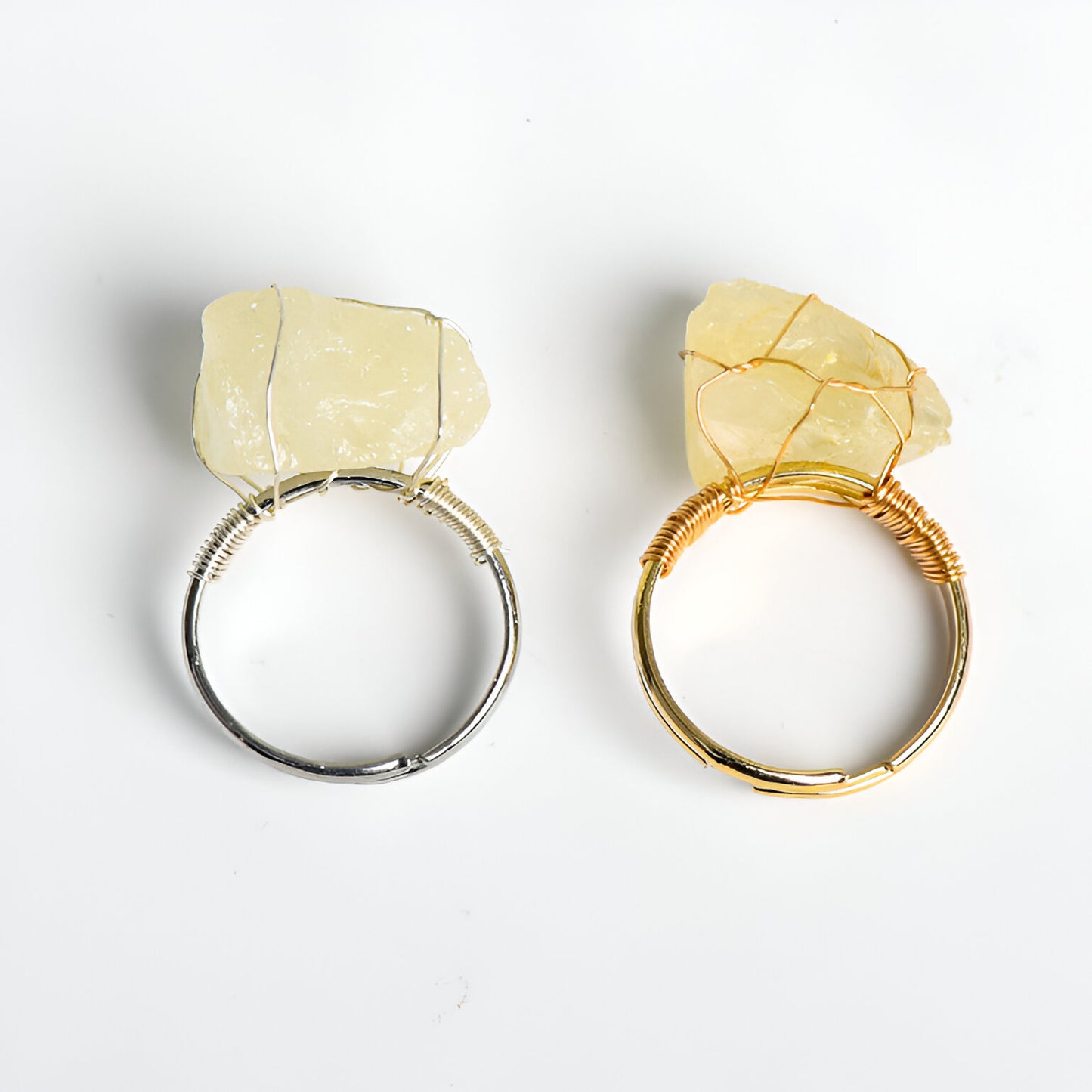 Embrace Joy and Abundance with Our Raw Citrine Ring - Crystal Qi