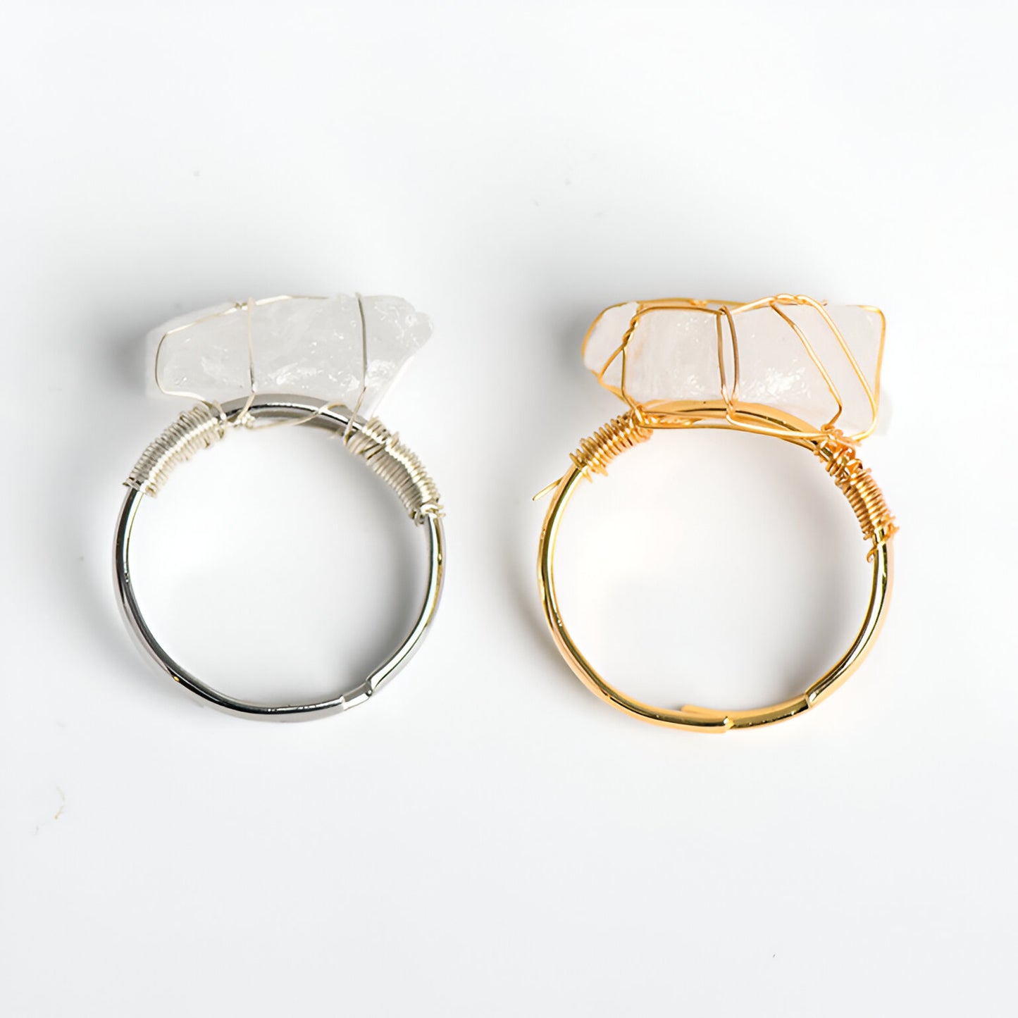 Embrace Clarity and Amplification with Our Raw Clear Quartz Ring - Crystal Qi
