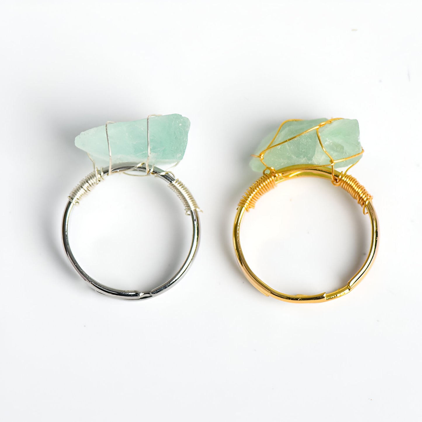 Embrace Balance and Harmony with Our Raw Fluorite Ring - Crystal Qi