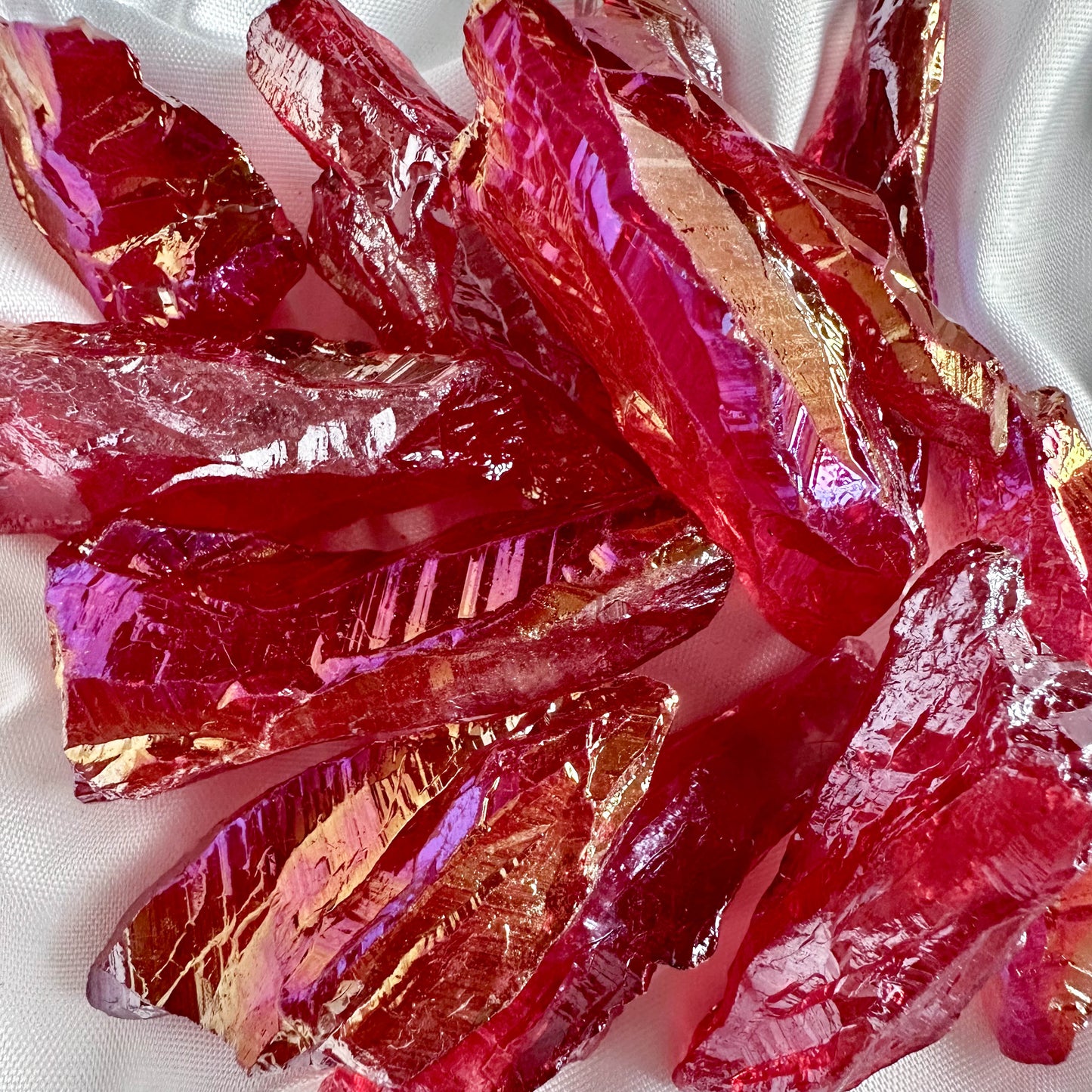 Red Angel Aura Quartz - Raw Crystal for Love & Emotional Healing - Crystal Qi