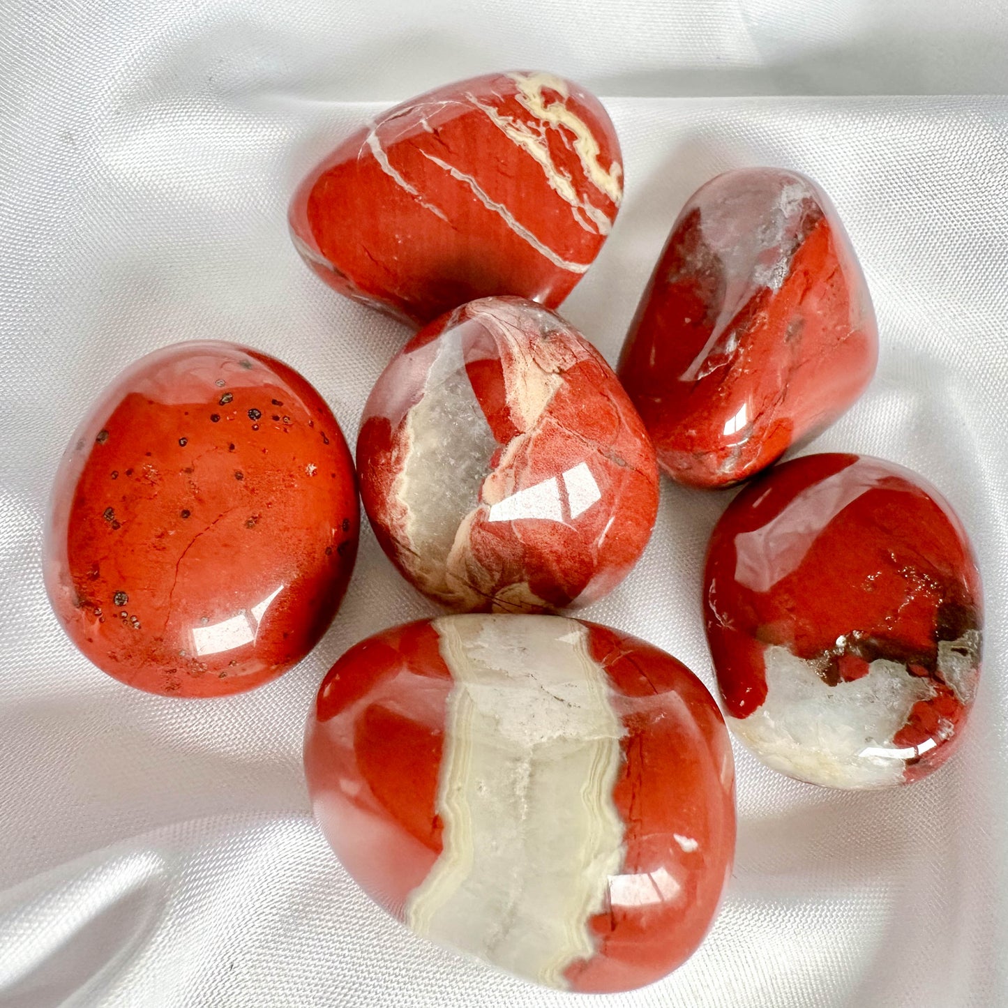 Red Jasper - Tumble Stone for Grounding and Protection - Crystal Qi