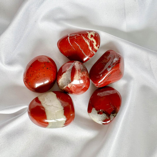 Red Jasper is known for its grounding and stabilizing properties. It brings strength, courage, and emotional balance.