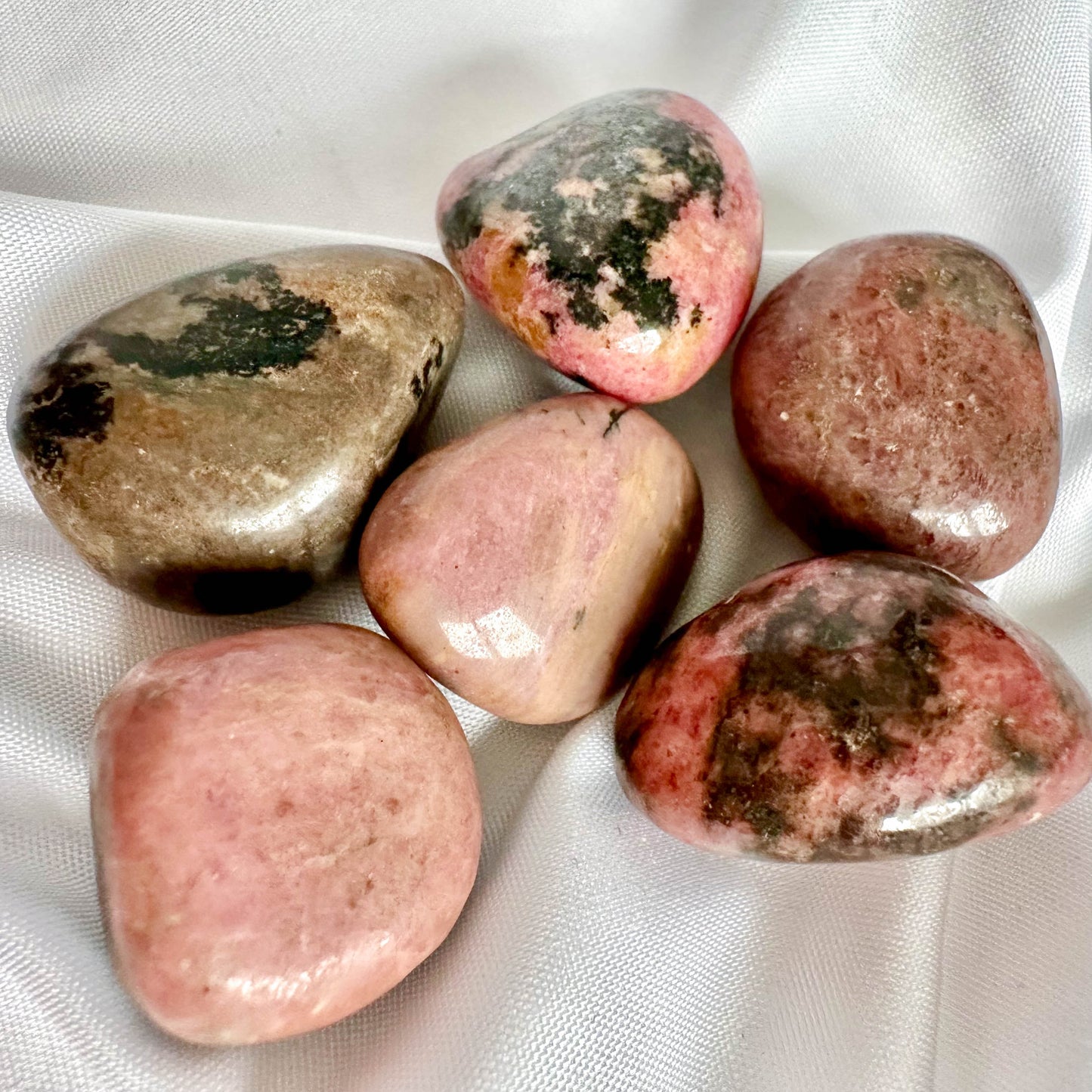 Rhodonite - Tumble Stone for Love and Emotional Healing - Crystal Qi