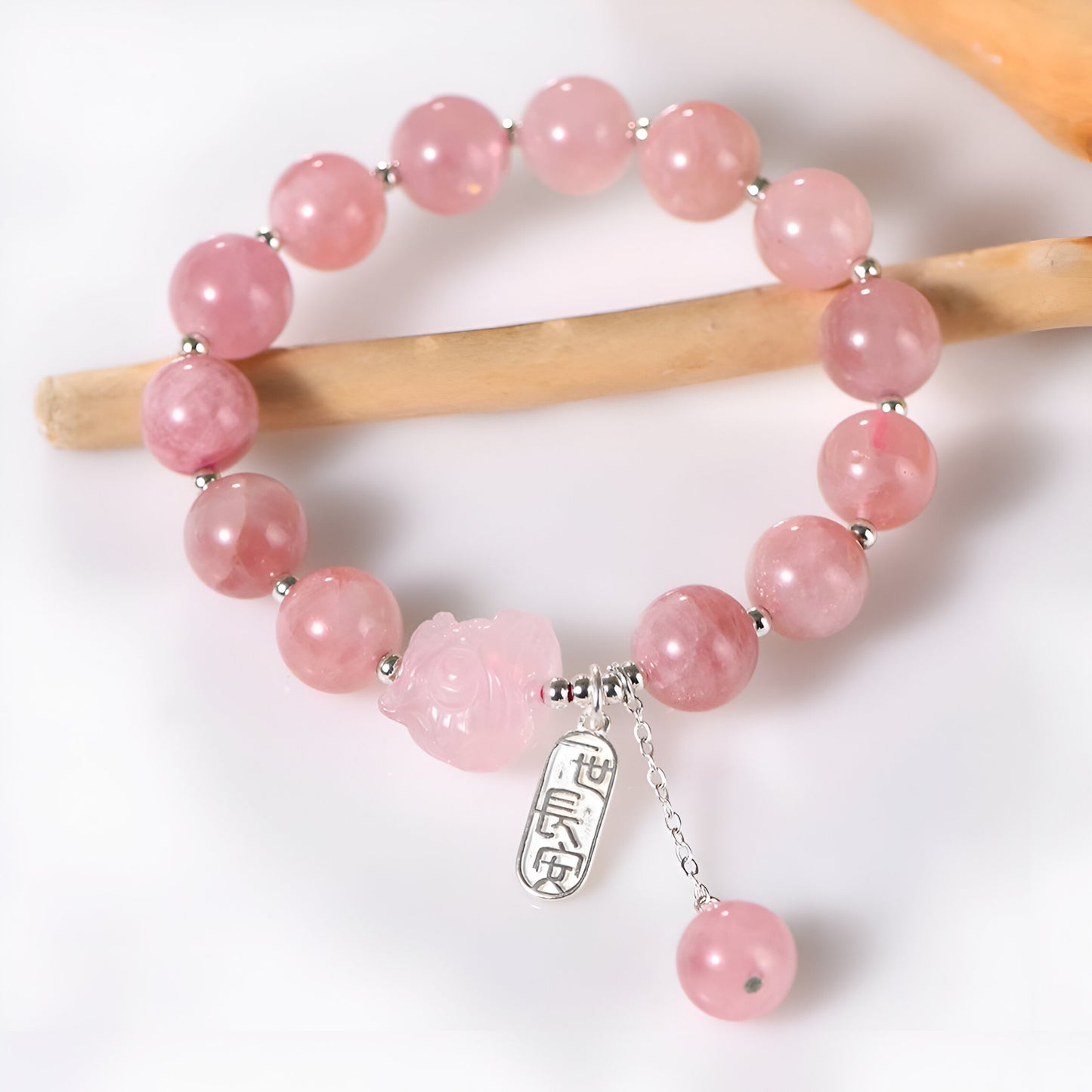Rose Quartz Bracelet - Promotes Love, Strength, and Serenity - Crystal Qi
