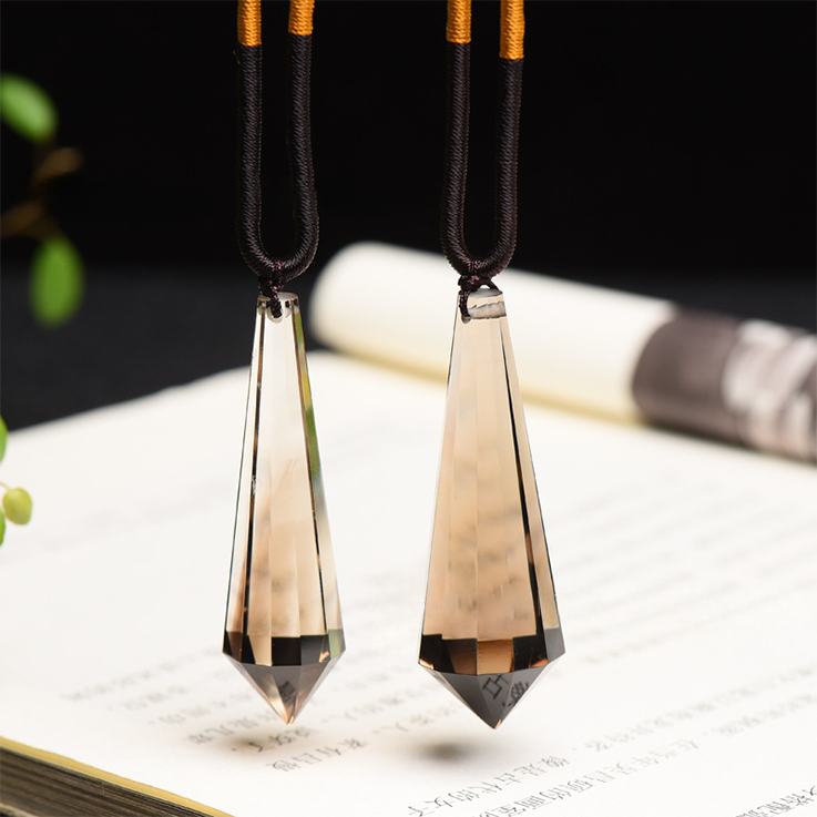 Harness Protection with Our Smokey Quartz Vogel Wand Necklace at Crystal Qi