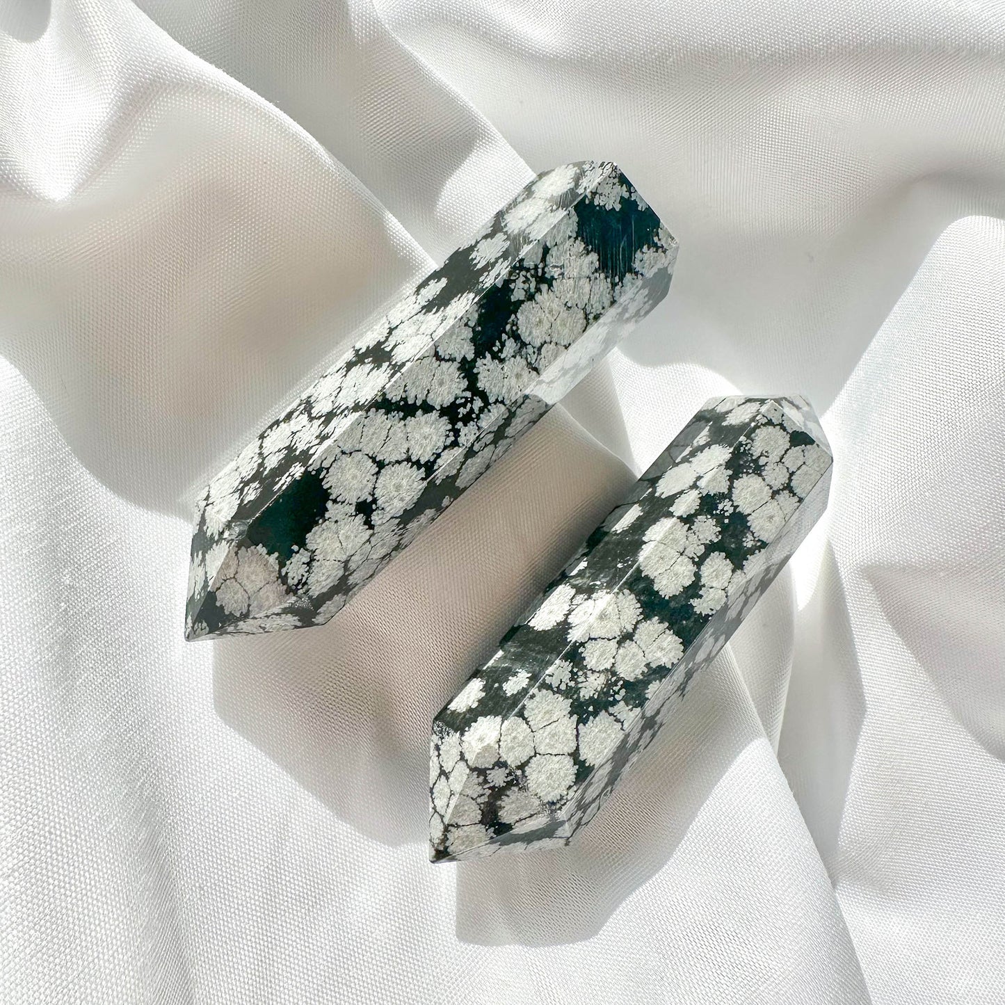 Snowflake Obsidian - Tower - Crystal for Communication & Empowerment - Crystal Qi