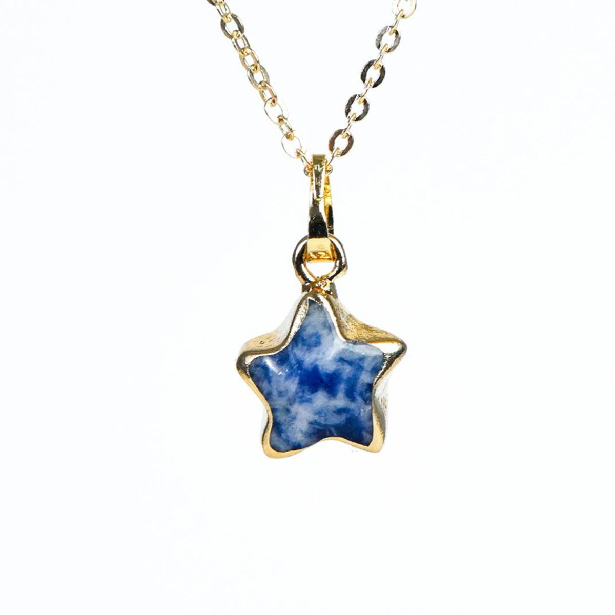 Embrace Clarity and Inspiration with Our Sodalite Star Necklace - Crystal Qi