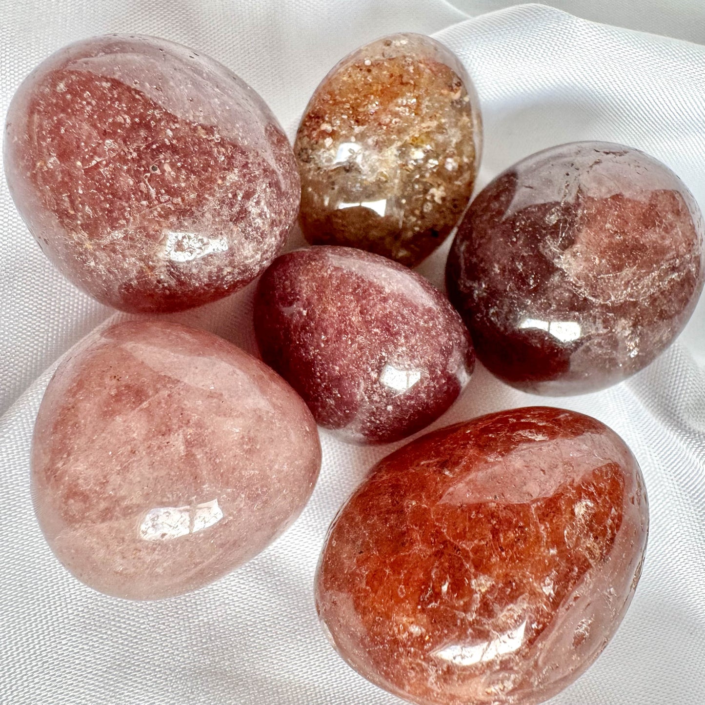 Strawberry Quartz - Tumble Stone - Crystals For Healing - Crystal Qi