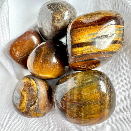 Tigers Eye - Tumble Stone - Crystals For Gounding- Crystal Qi