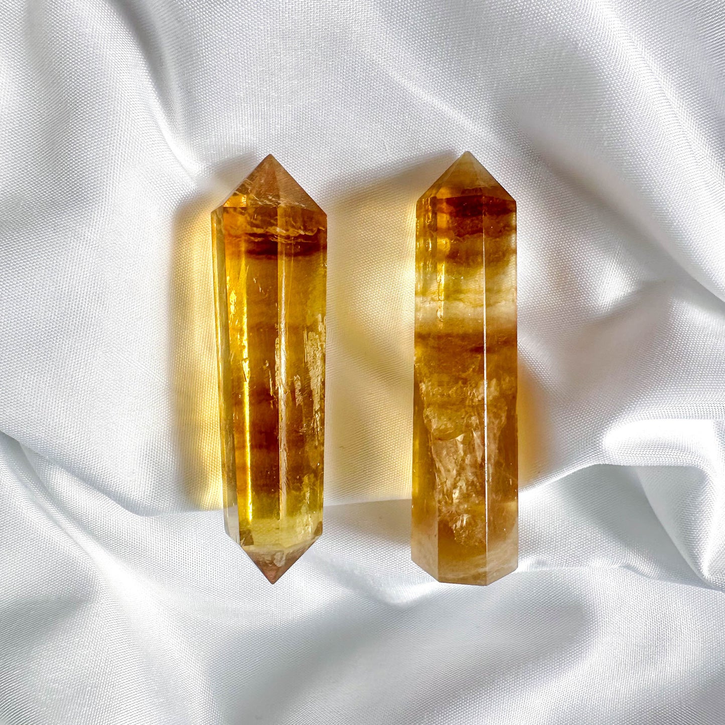 YellowFluorite-Point - Best Healing Crytal Gift for Her - Crystal Qi