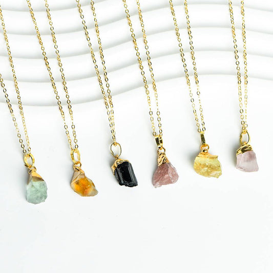 Raw Strawberry Quartz Necklace