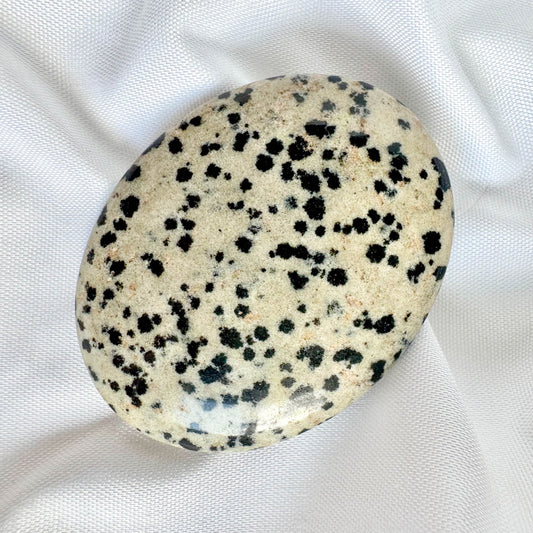 Dalmatian Jasper - Worry Stone for Grounding & Protection - Crystal Qi