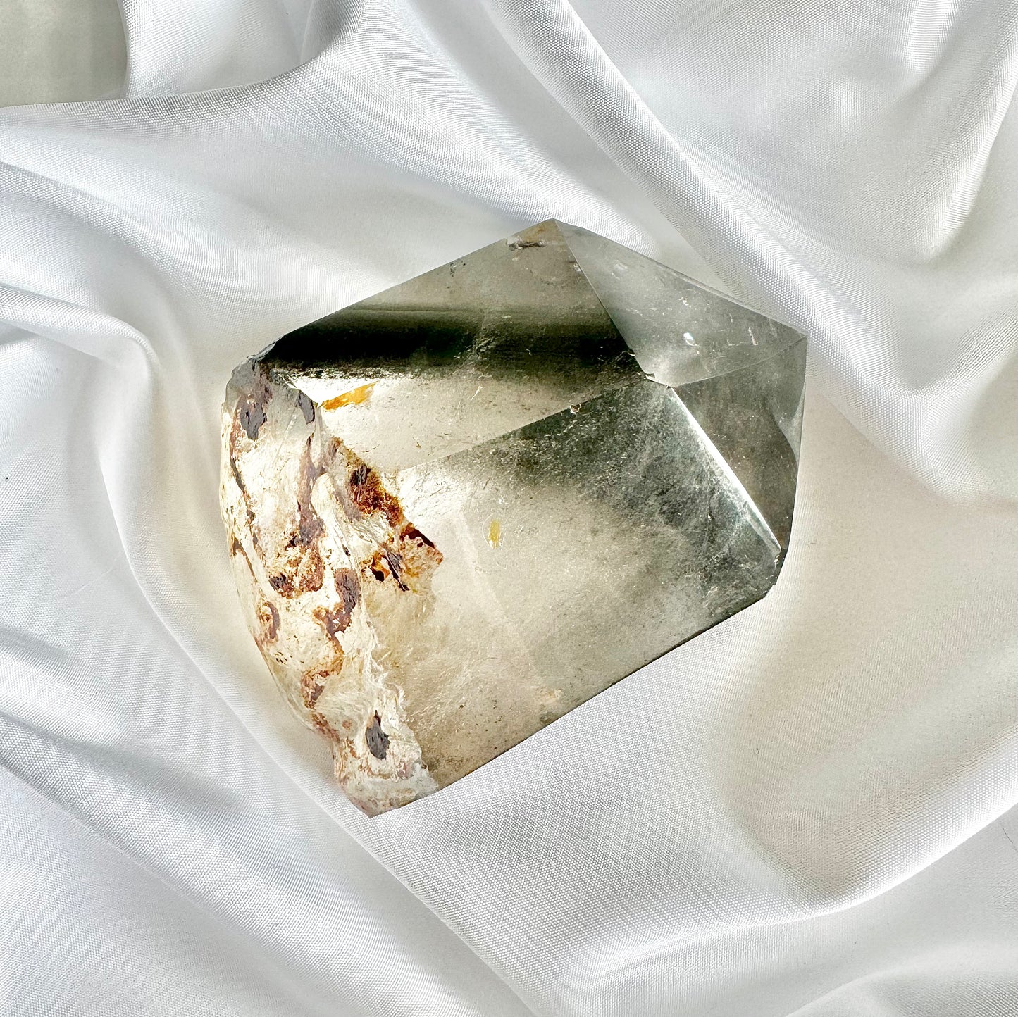 The obelisk shape allows Green Phantom Quartz to direct its transformative energy upward, perfect for enhancing meditation and personal growth.