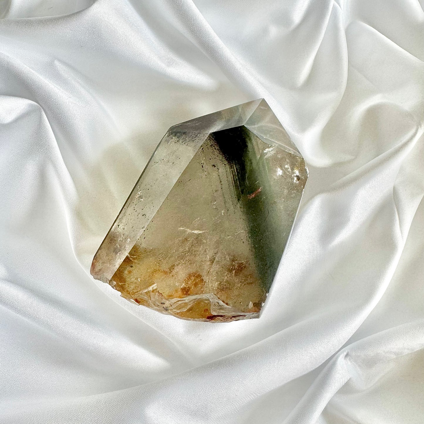 Green Phantom Quartz for Healing & Amplification - Obelisk - Type 2 - Crystal Qi