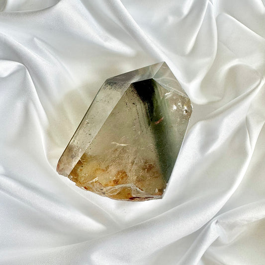 Green Phantom Quartz for Healing & Amplification - Obelisk - Type 2 - Crystal Qi