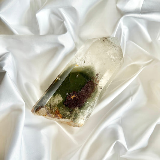 Green Phantom Quartz for Healing & Amplification- Obelisk - Type 3 - Crystal Qi