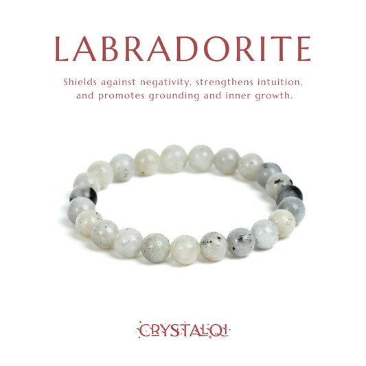 Labradorite Bracelet- Crystal Bracelet For Protection- Crystal Qi
