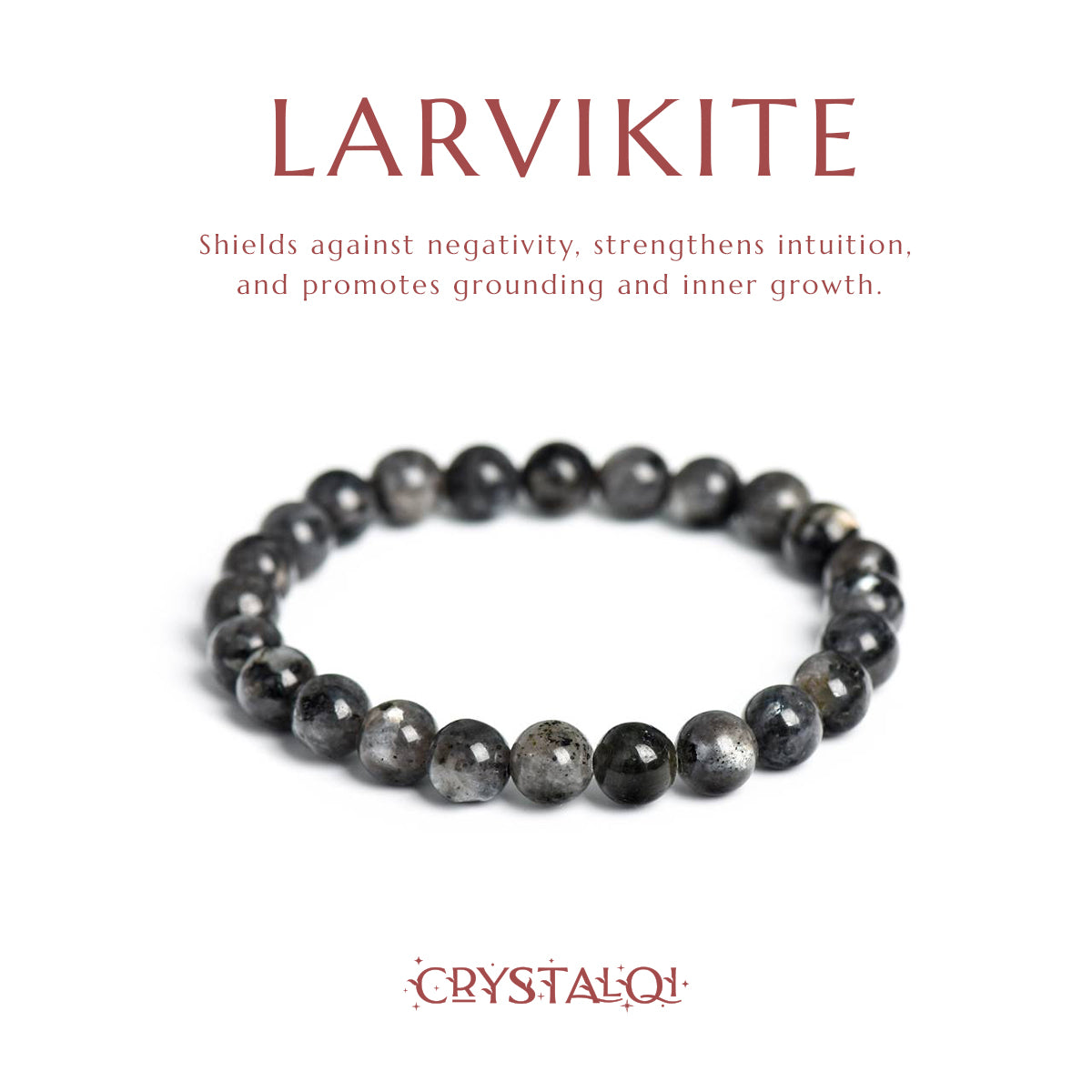 larvikite beaded bracelet for gift