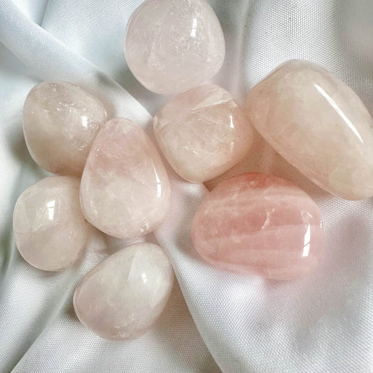 Rose Quartz - Tumble Stone for Love and Emotional Healing - Crystal Qi